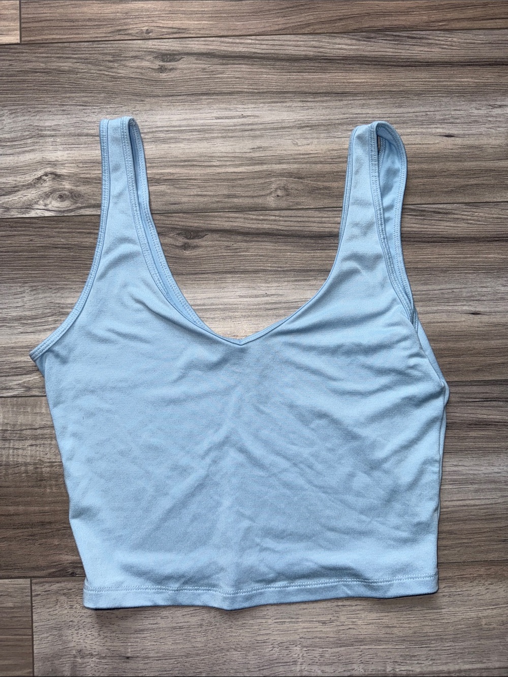 Hollister Baby Blue V-Neck Crop Tank